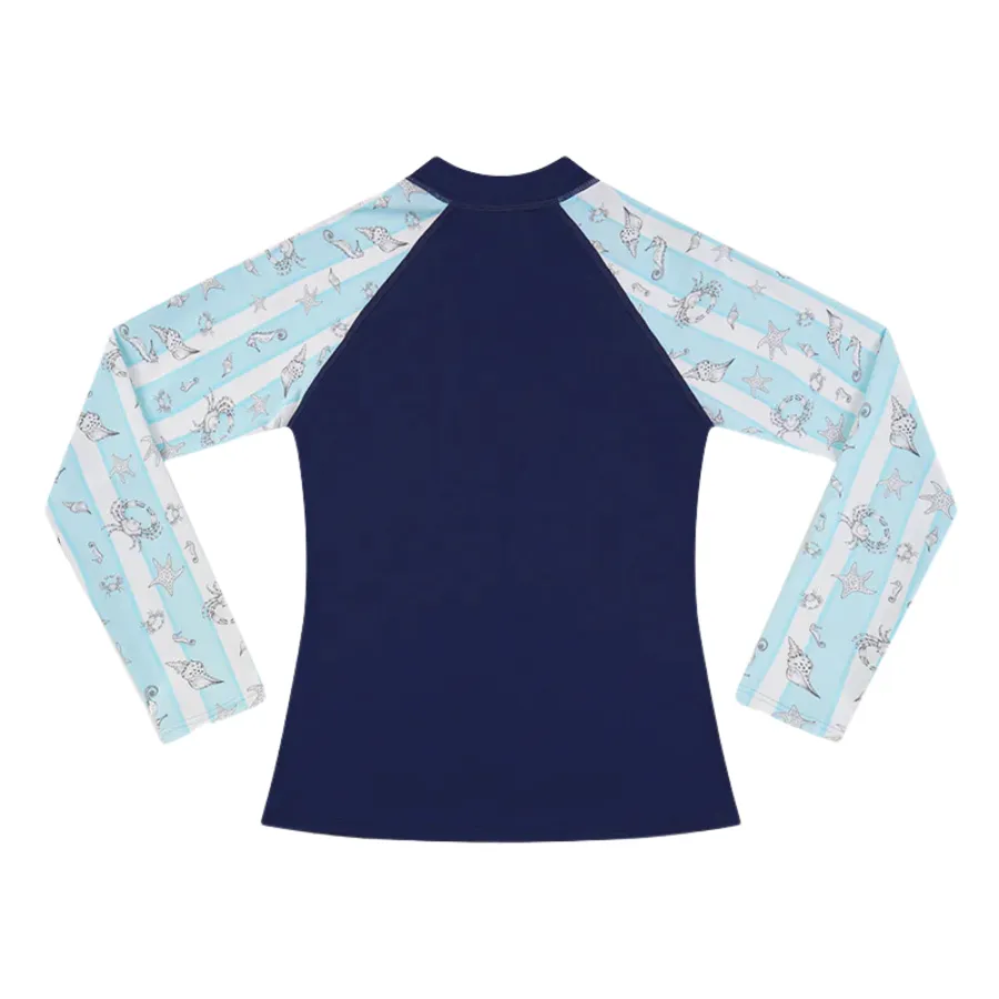 Aqua Blu Junior Long Sleeve Rash Vest AB2436MA - Mariner