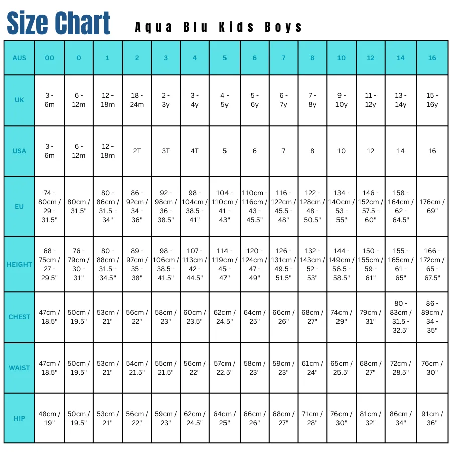 Aqua Blu Pre-Teens Long Sleeve Rash Vest AB2450BO - Bowline