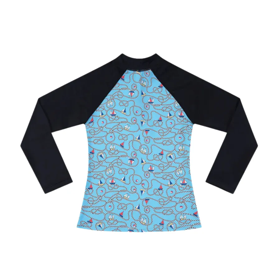 Aqua Blu Pre-Teens Long Sleeve Rash Vest AB2450BO - Bowline