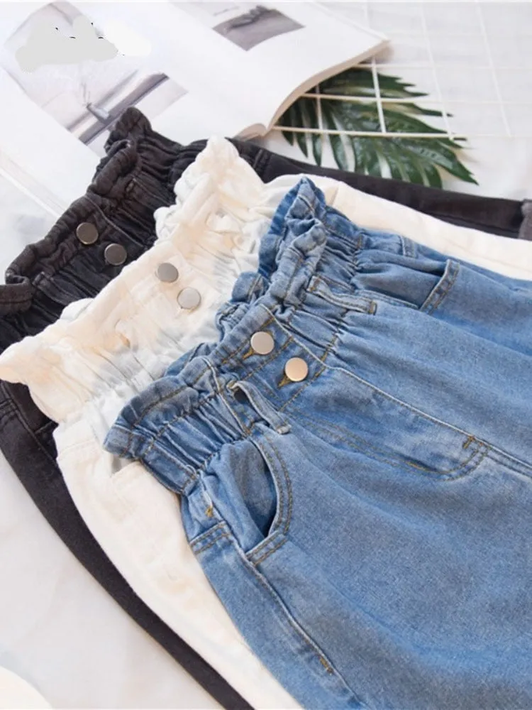 Ashore Shop Summer Black Women Denim Shorts Women S-5XL