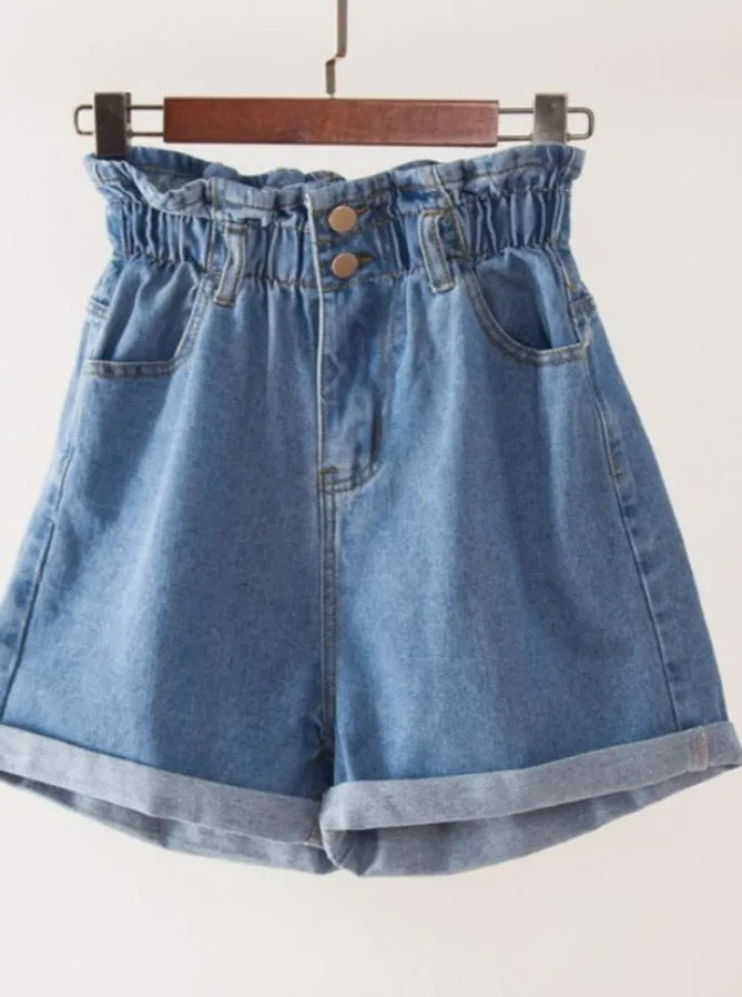 Ashore Shop Summer Black Women Denim Shorts Women S-5XL