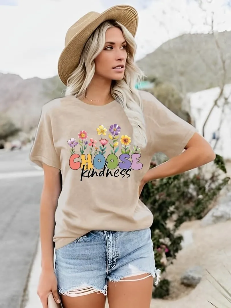 Be Still and Know Shirts for Women Casual Short Sleeve Christian Tee Tops