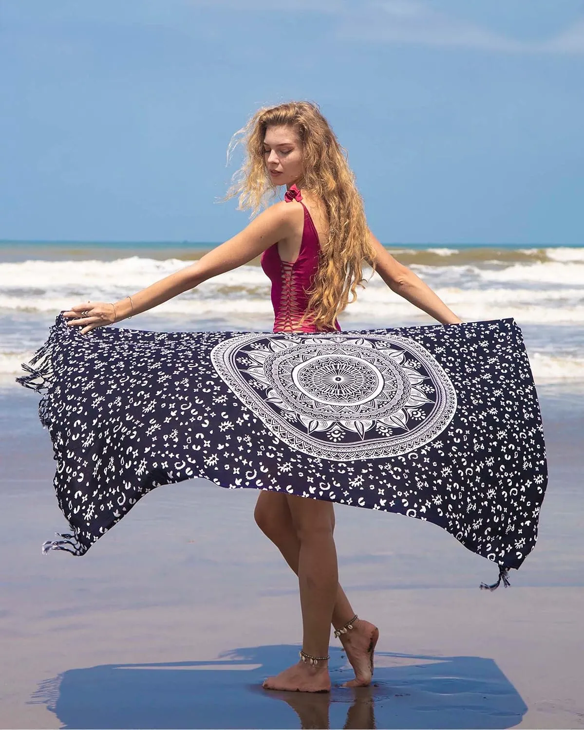 Boho Chic Pareo - Mandala Pareo - Bikini Swimsuit Cover Up - Beach Dress - Wrap