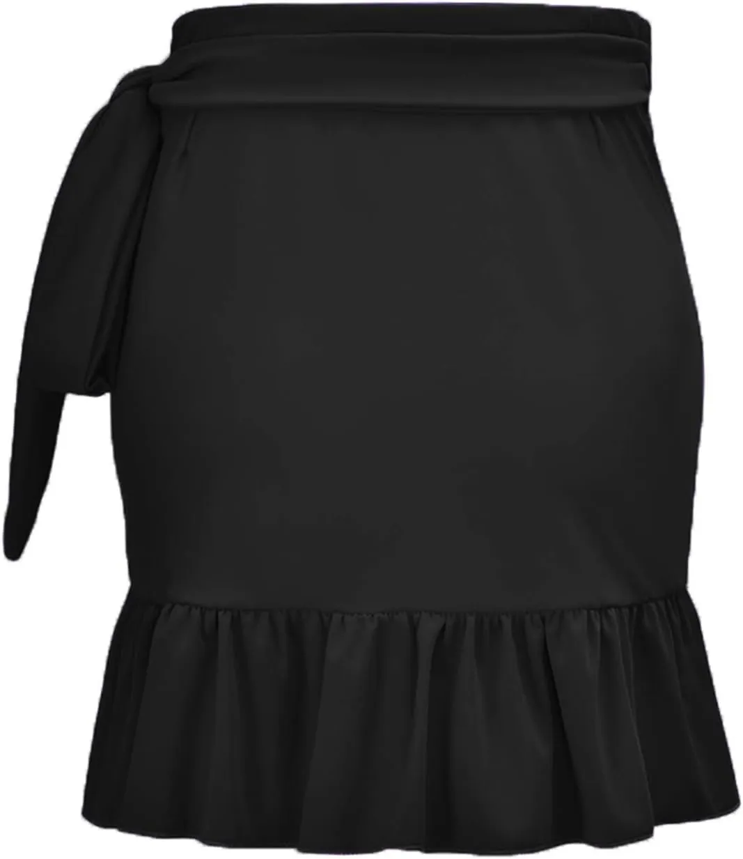 ChinFun Women's Ruffle Sarongs Beach Wrap Cover Up Swimwear Bikini Bottoms High Waisted Tankini Swim Skirts Swimdress