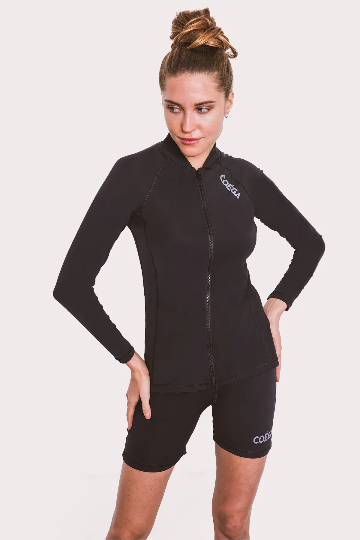 COEGA Ladies Rash Guard - Long Sleeve with Full Zip