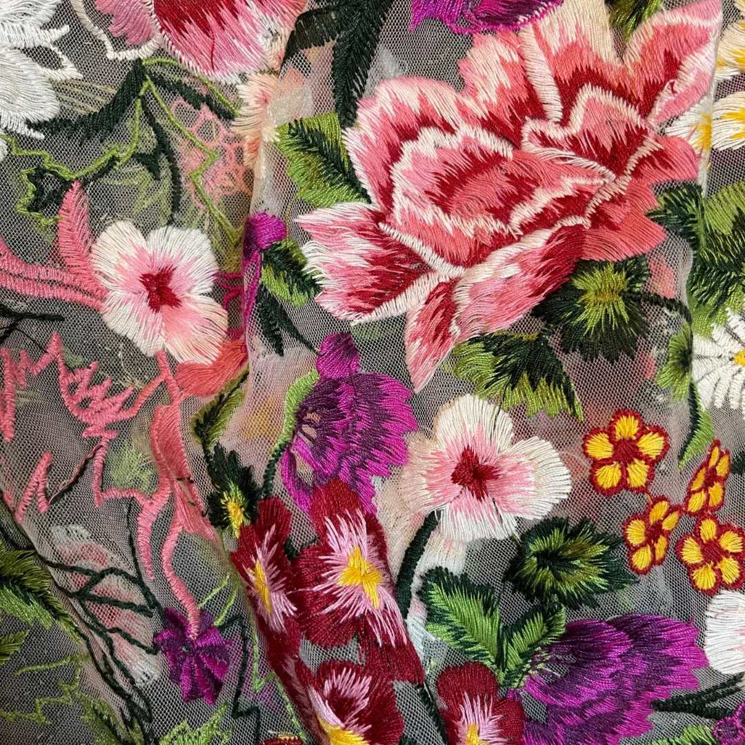 Cotton Floral Embroidery Bodysuit