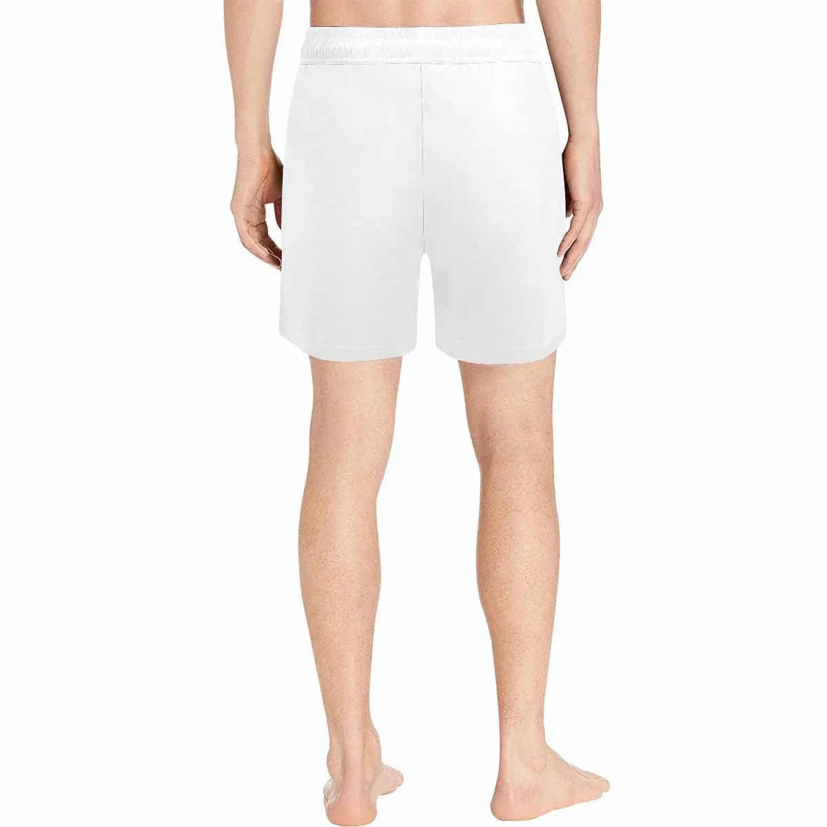Custom Name Swimming Trunks White Best Man Men's Quick Dry Swim Shorts Personalized Swim Trunks