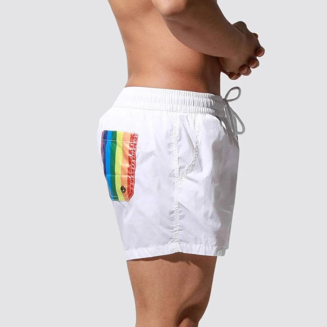 Desmiit Rainbow Pocket Swim Trunks