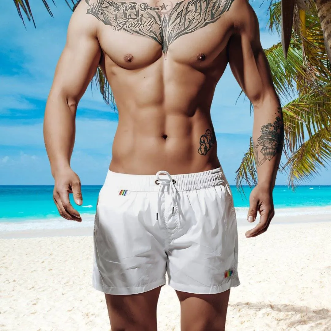 Desmiit Rainbow Pocket Swim Trunks