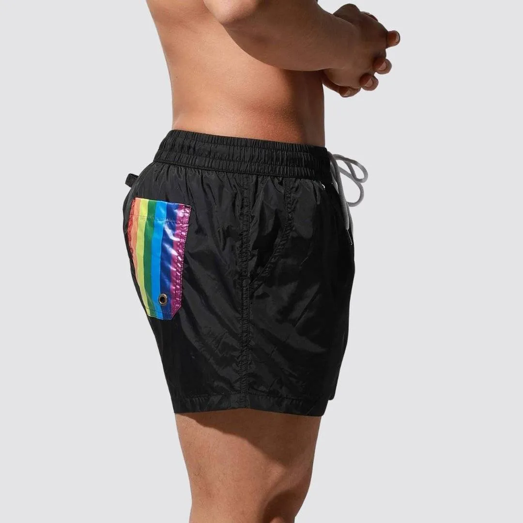 Desmiit Rainbow Pocket Swim Trunks