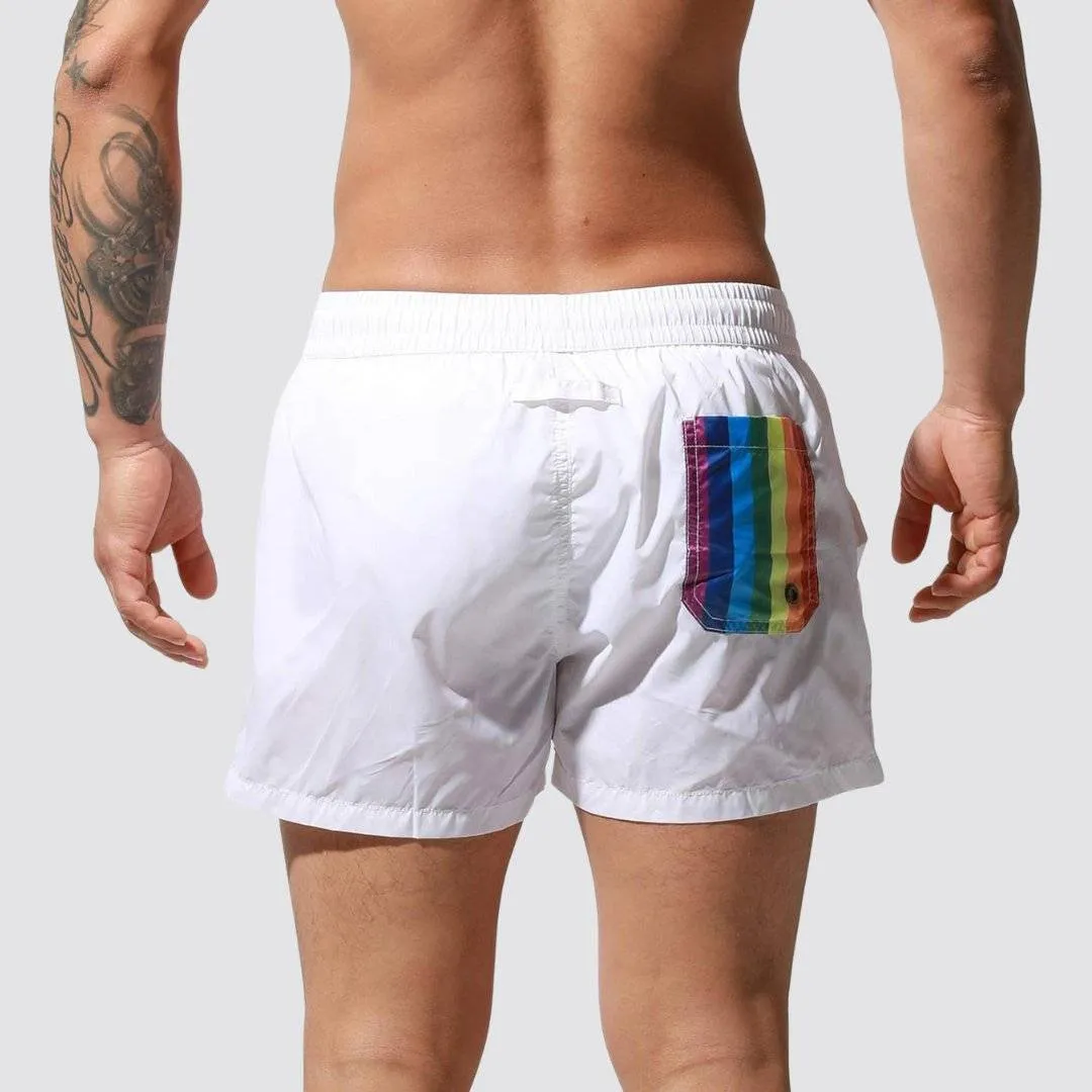 Desmiit Rainbow Pocket Swim Trunks