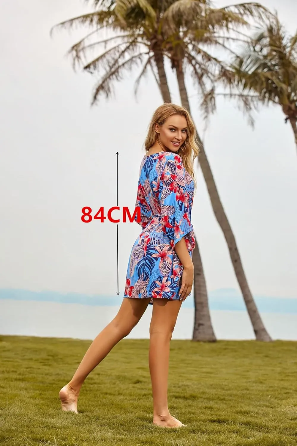 Dresses for Women Loose Kimono Cardigans Floral Kaftans Cover up Caftan Blouses Beach Swimsuit