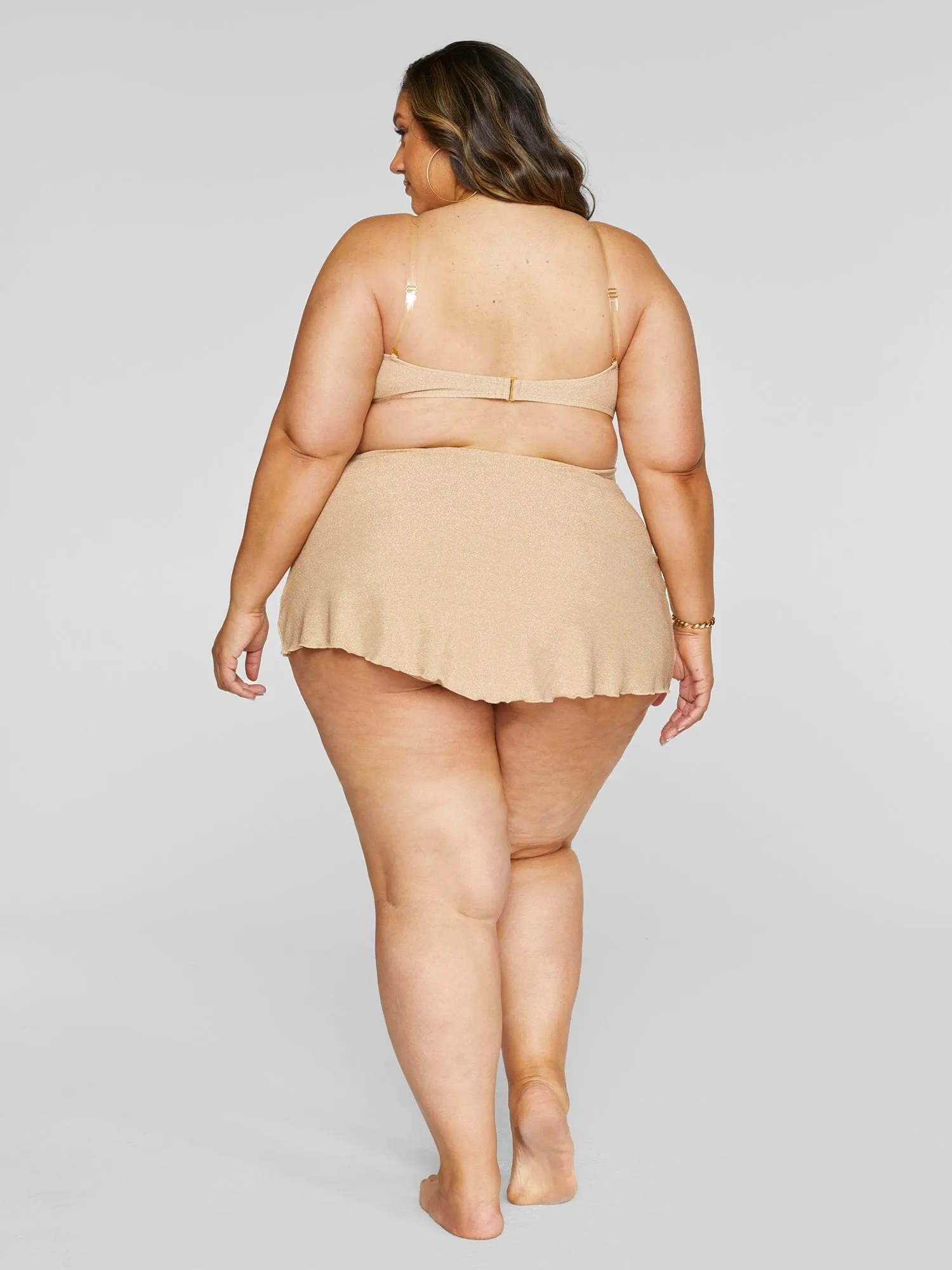 Fashion To Figure - Akira Shimmer Tie Front Bikini Bottom