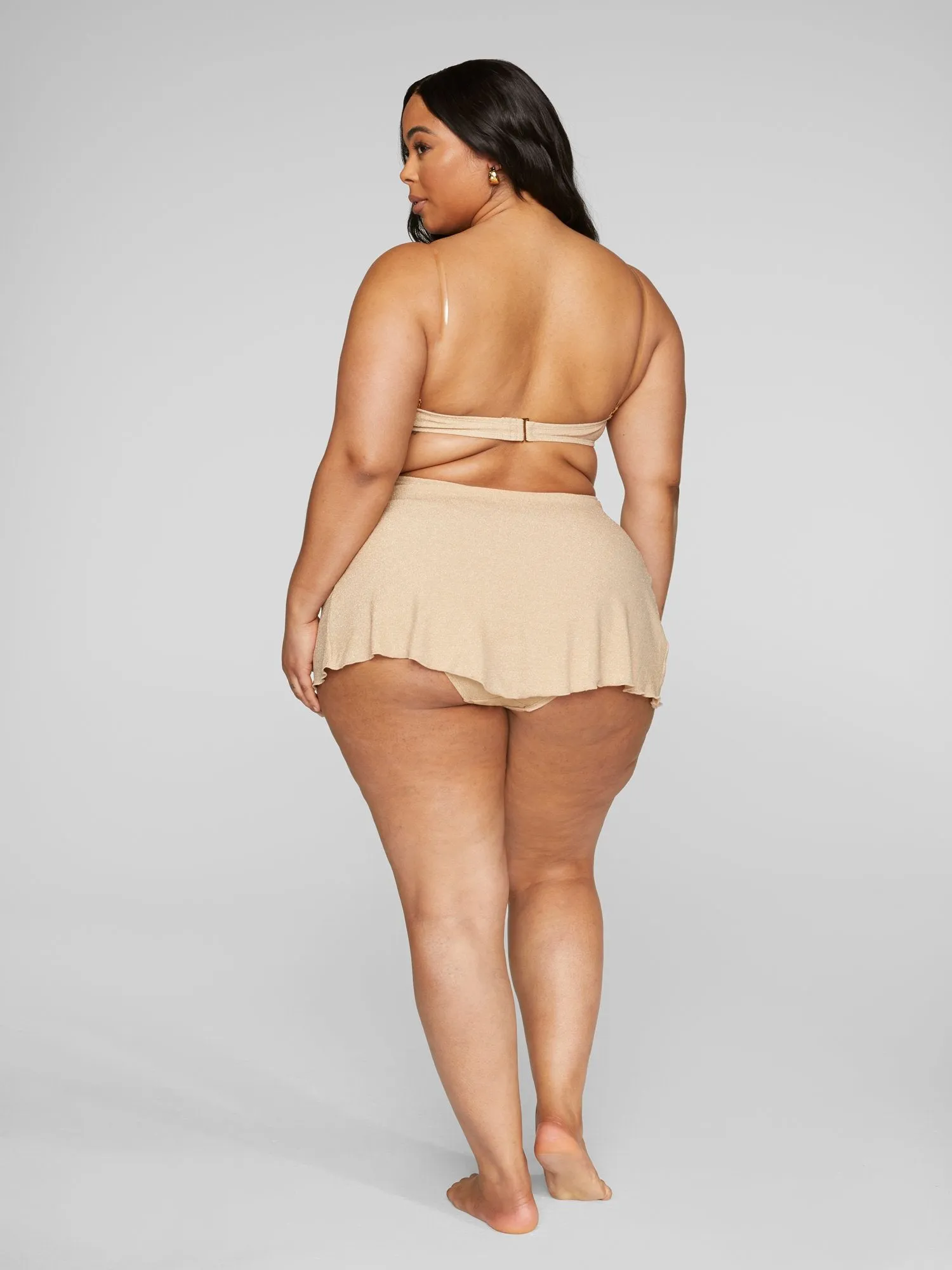 Fashion To Figure - Akira Shimmer Tie Front Bikini Bottom
