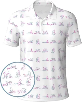 Golf Shirts for Men, Funny Golf Polo Moisture Wicking Dry Fit Short Sleeve