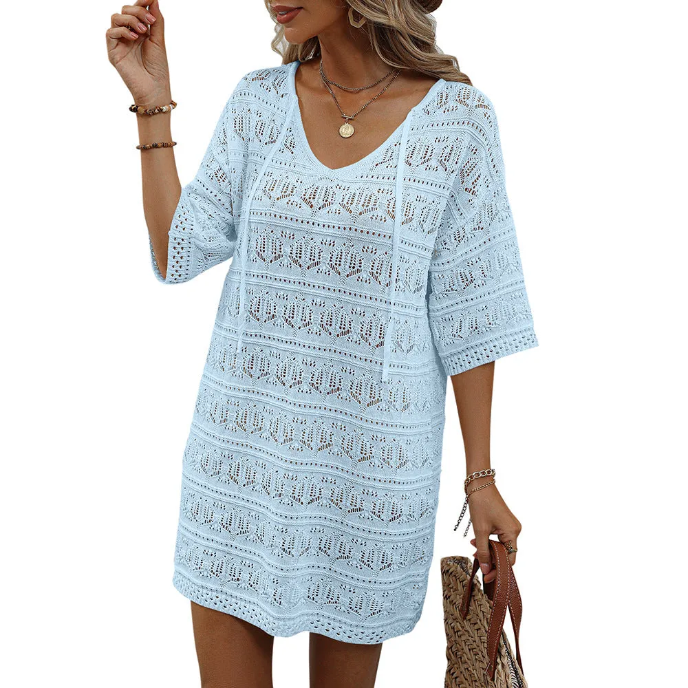 Hollow Resort Beach Dress Sun Protection Cover-up