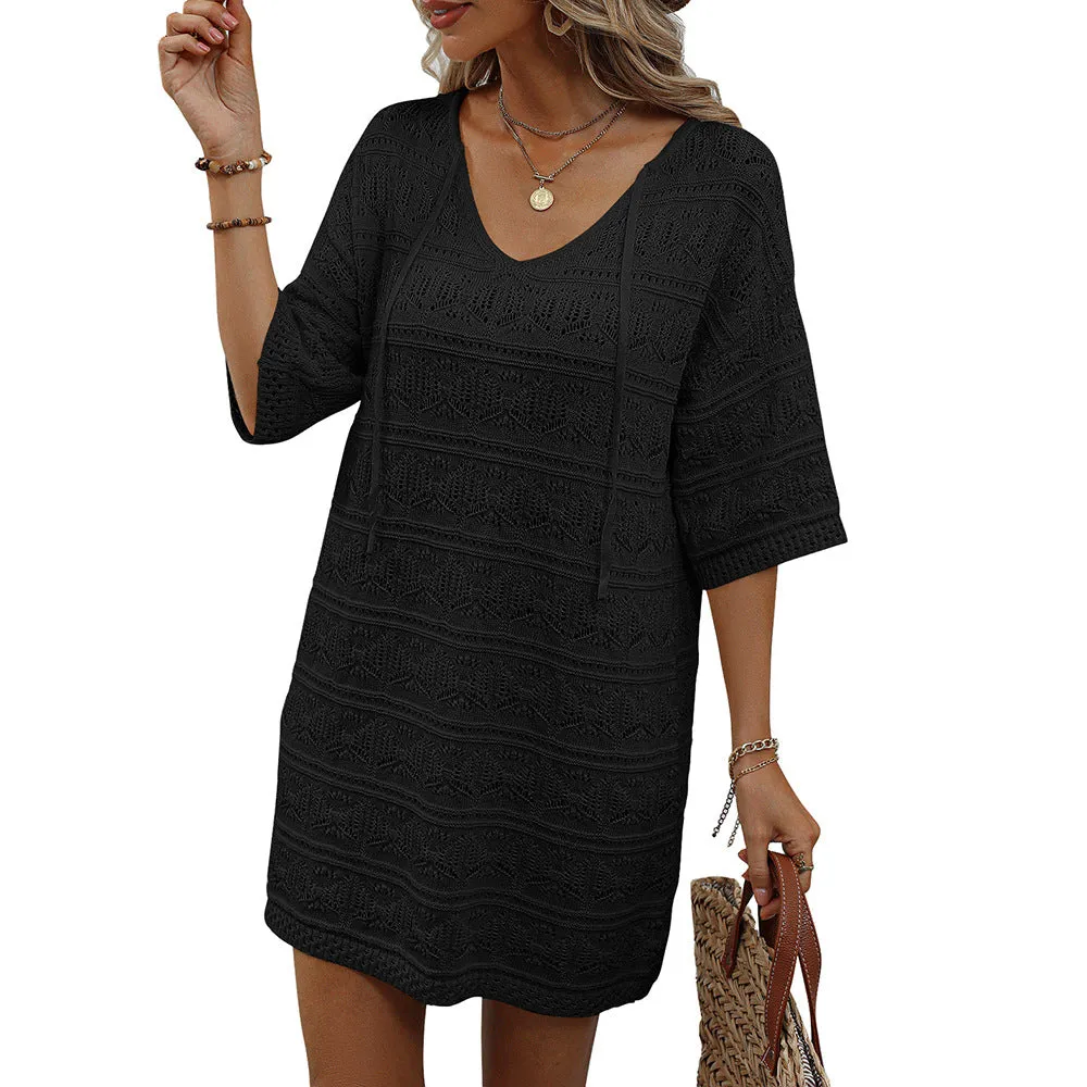 Hollow Resort Beach Dress Sun Protection Cover-up