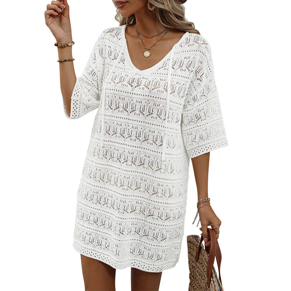Hollow Resort Beach Dress Sun Protection Cover-up