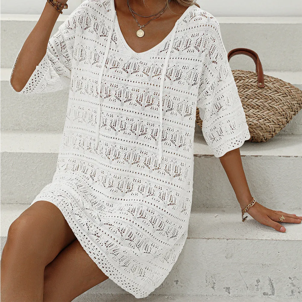 Hollow Resort Beach Dress Sun Protection Cover-up