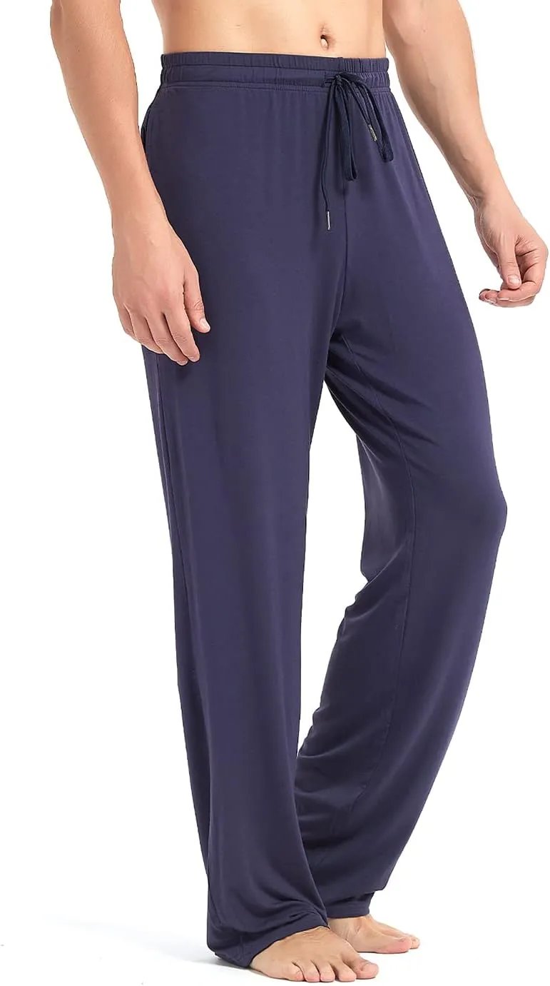 Idtswch 32/34/36/38 Long Inseam Men's Tall Extra Long Pajama Pants,Lounge Jogger Yoga Pants,Sleepwear with Pockets for Men