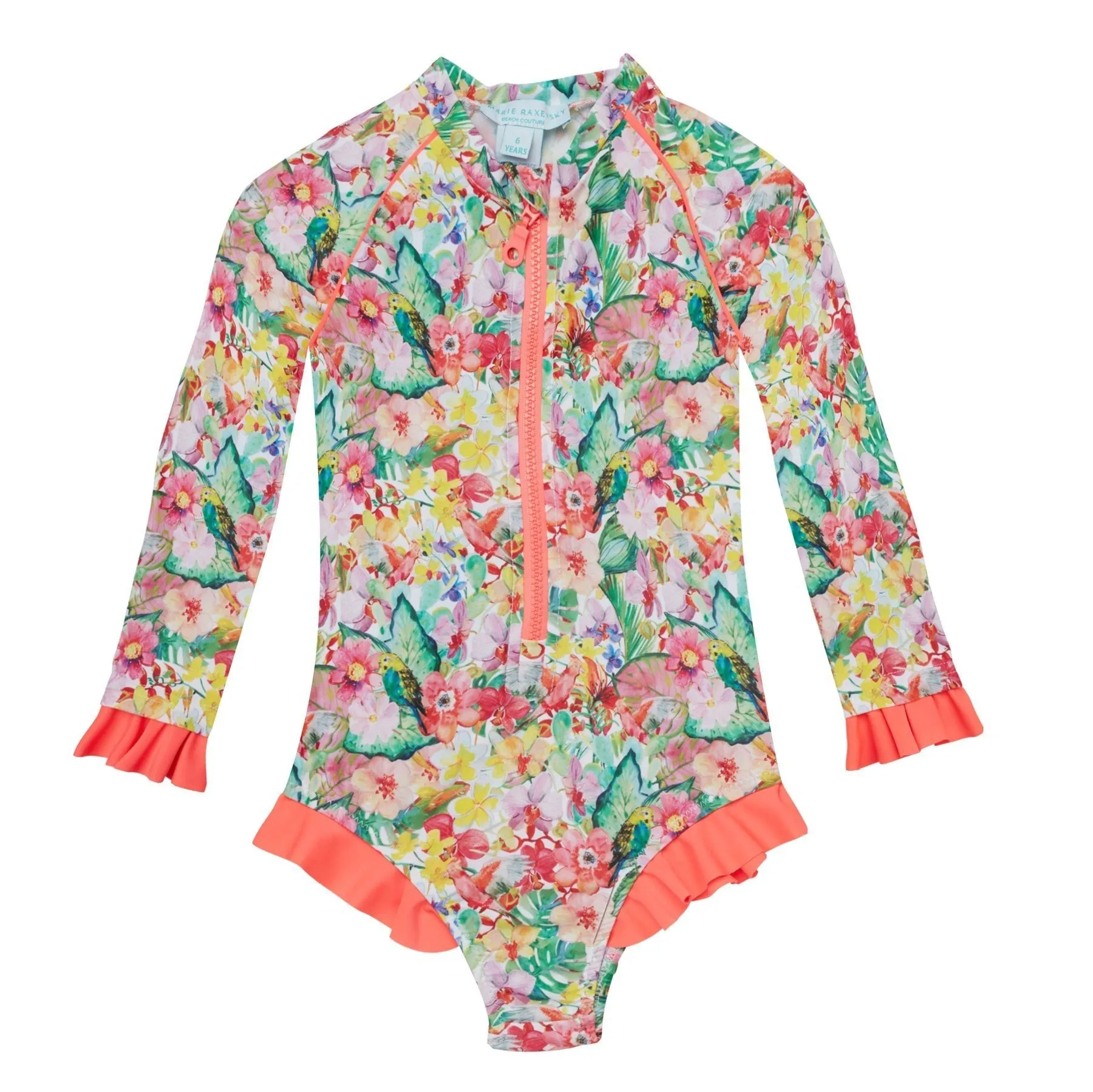 Long Sleeve Ruffles One Piece Garden