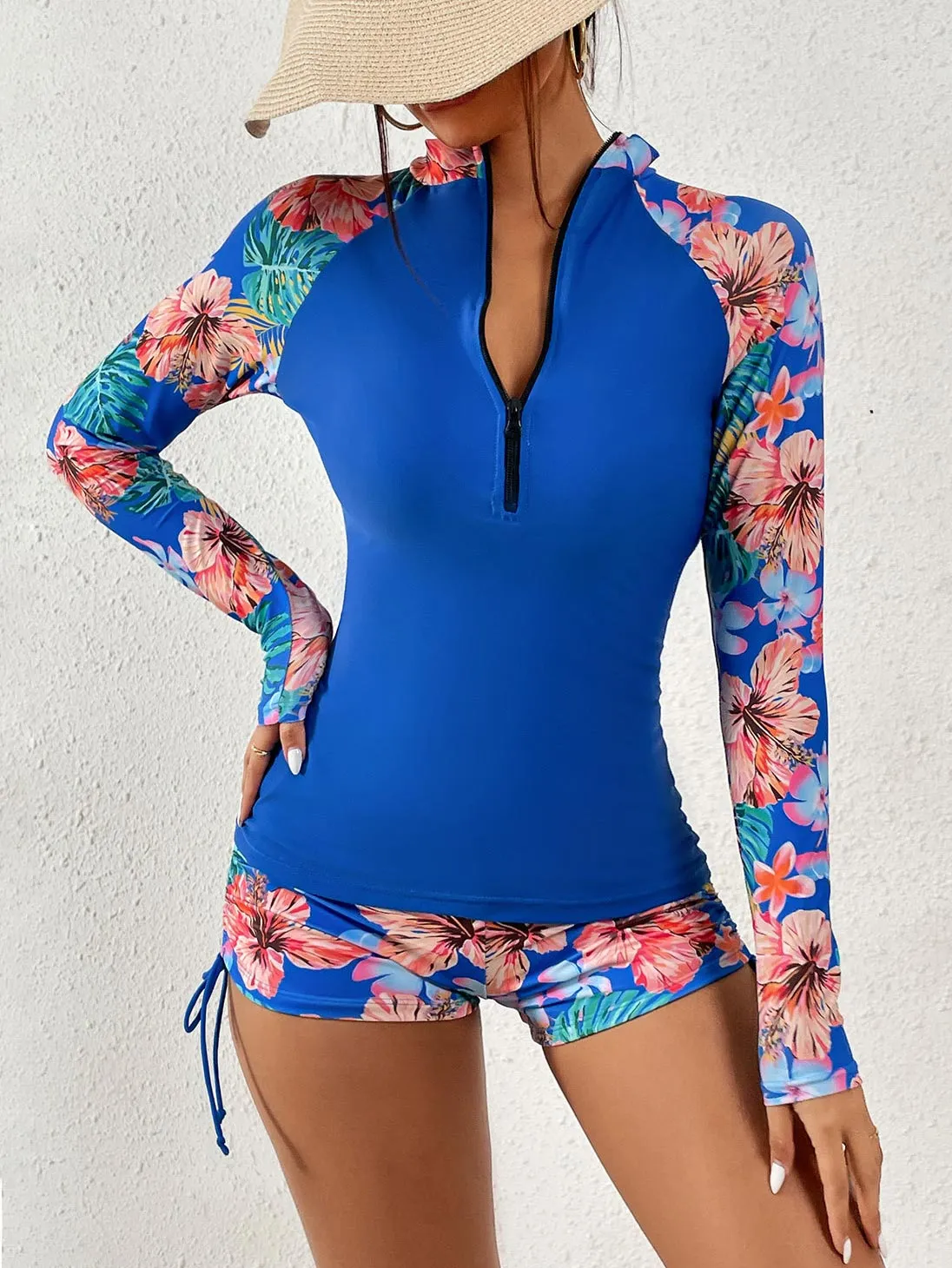 long sleeve sun protection swimsuit with UV protection UPF50 