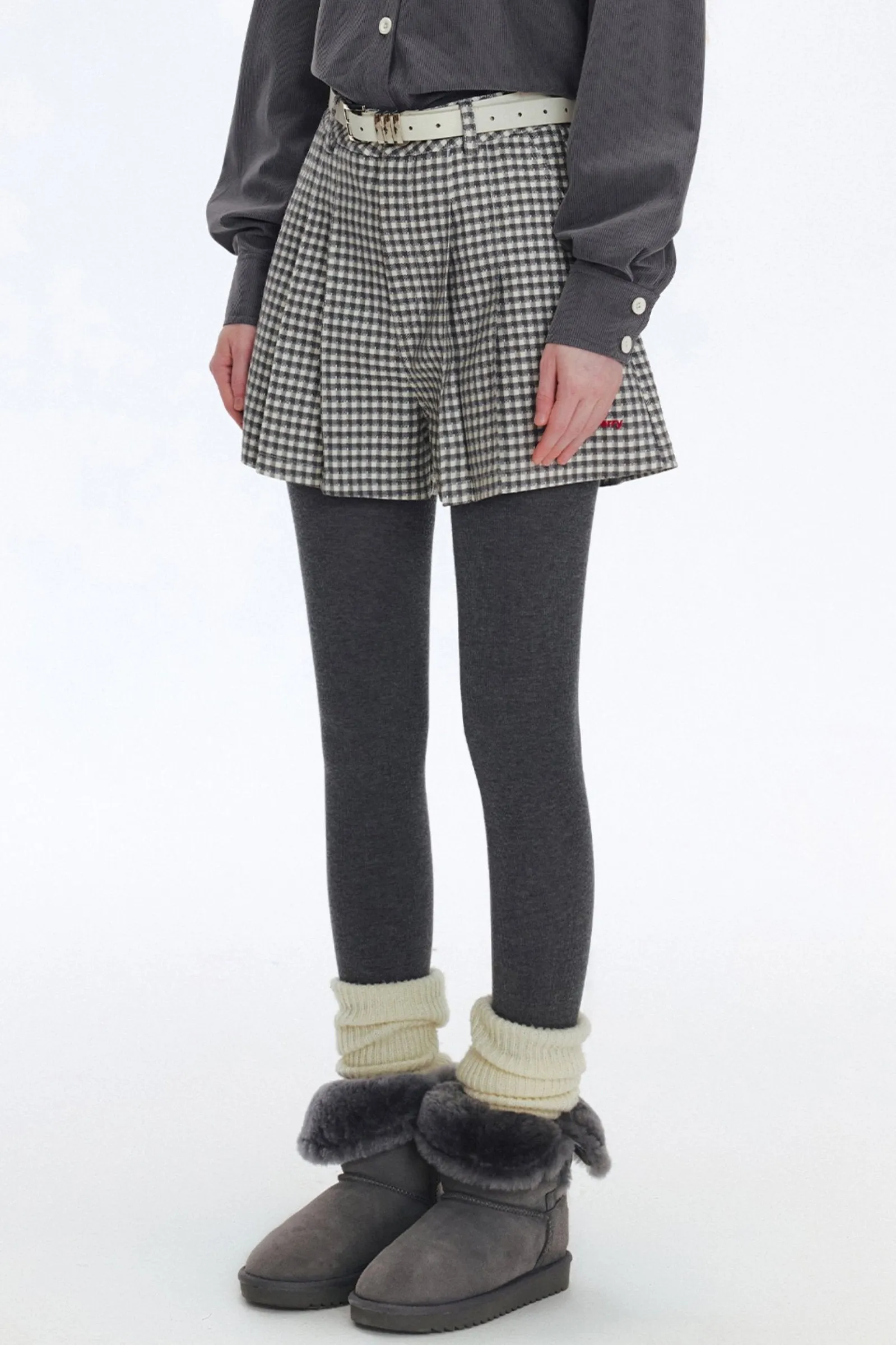 Loose Corduroy Micro A-Line Shorts