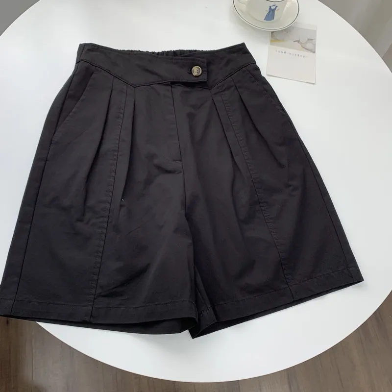 Loose High Waisted A-line Shorts