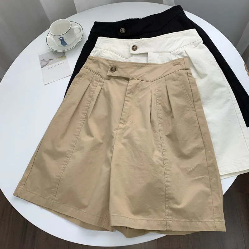 Loose High Waisted A-line Shorts