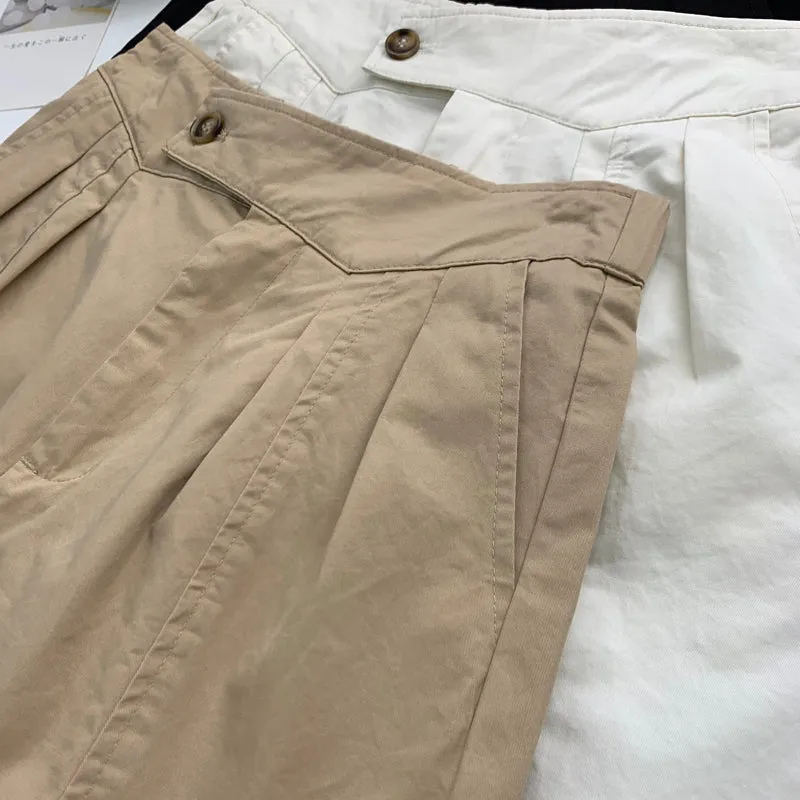 Loose High Waisted A-line Shorts