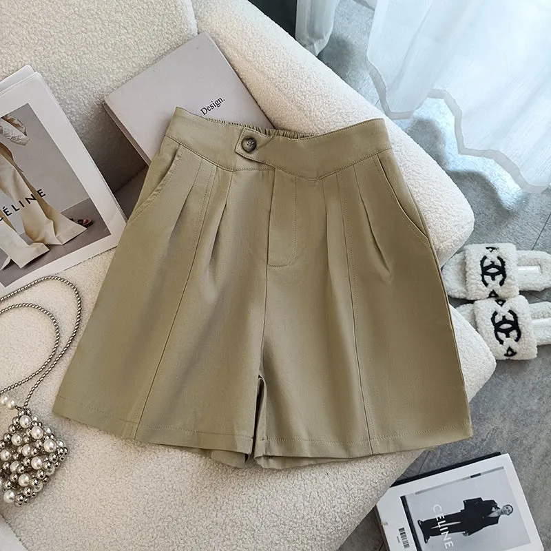 Loose High Waisted A-line Shorts