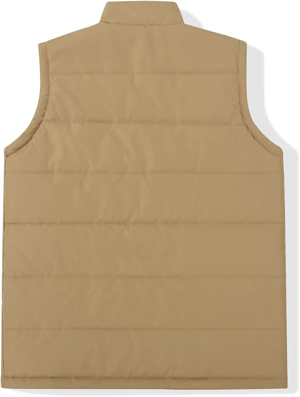 MADHERO Men's Puffer Vest Stand Collar Quilted Sleeveless Jacket Outerwear