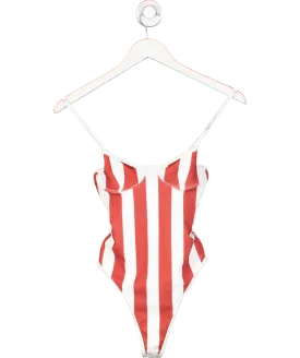 Maiyo Red Odette Striped Swimsuit UK S