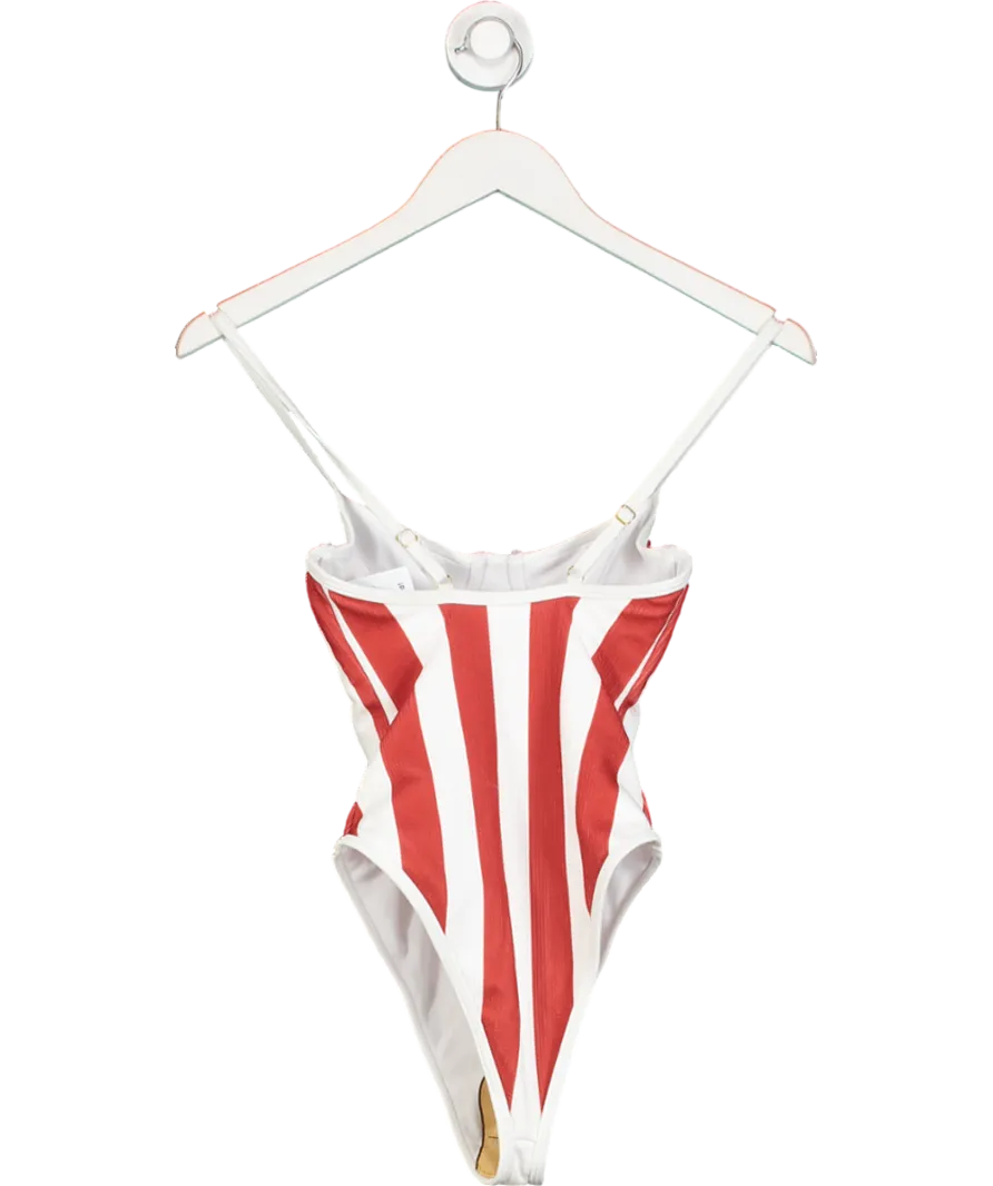 Maiyo Red Odette Striped Swimsuit UK S