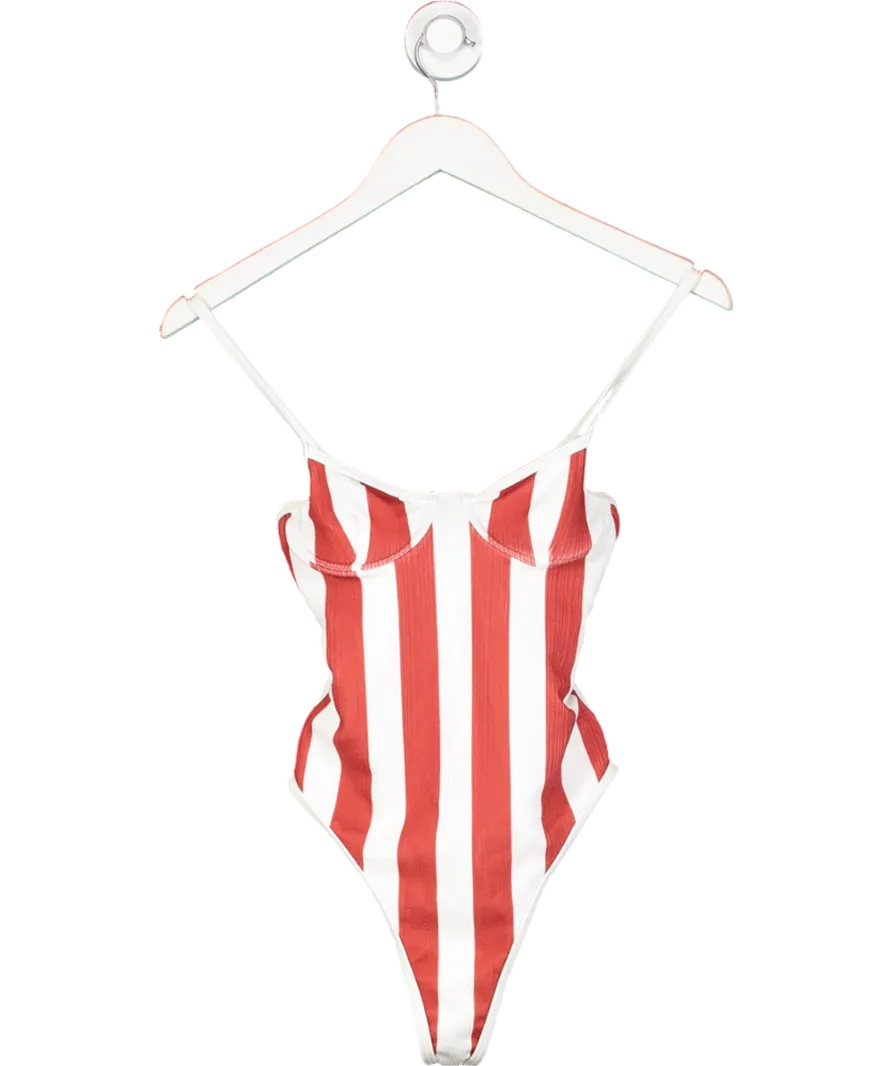 Maiyo Red Odette Striped Swimsuit UK S