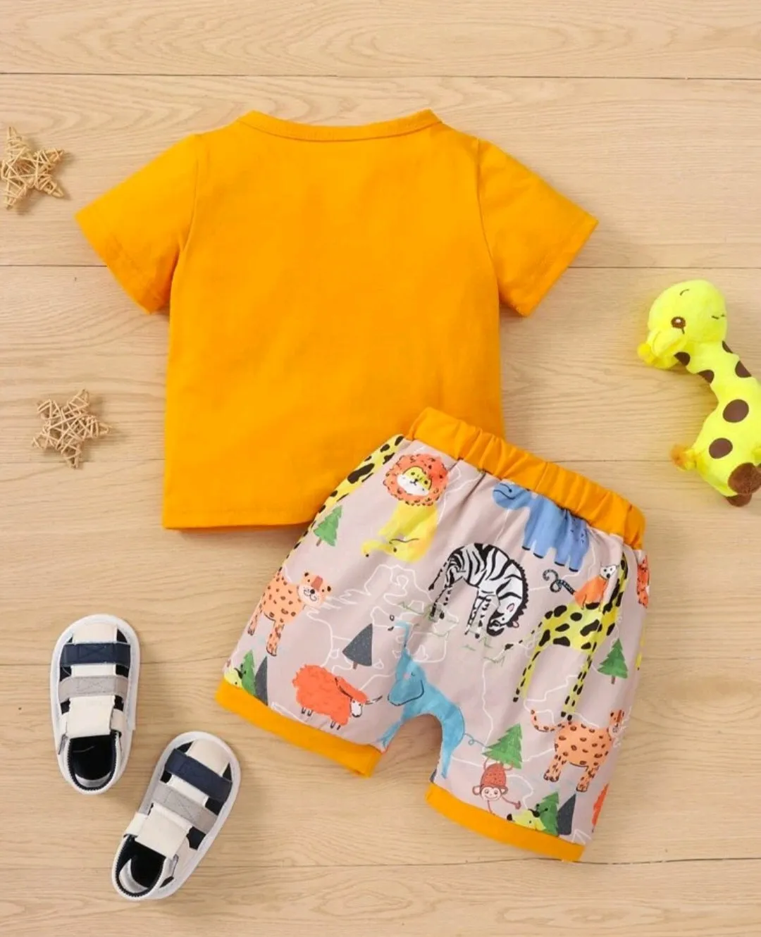 Mama's Boy T-shirt and Zoo Printed Shorts #2003