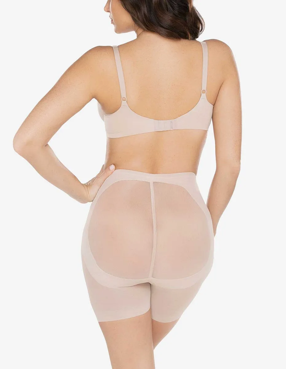 Miraclesuit Shapewear Basic Colors Sexy Sheer Shaping Rear Lifting Boy Short 2776