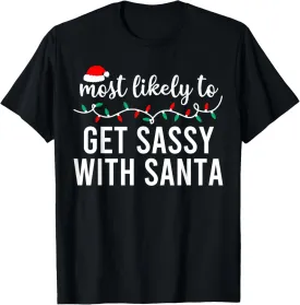 Most Likely To Christmas Shirt Matching Family Pajamas Funny T-Shirt