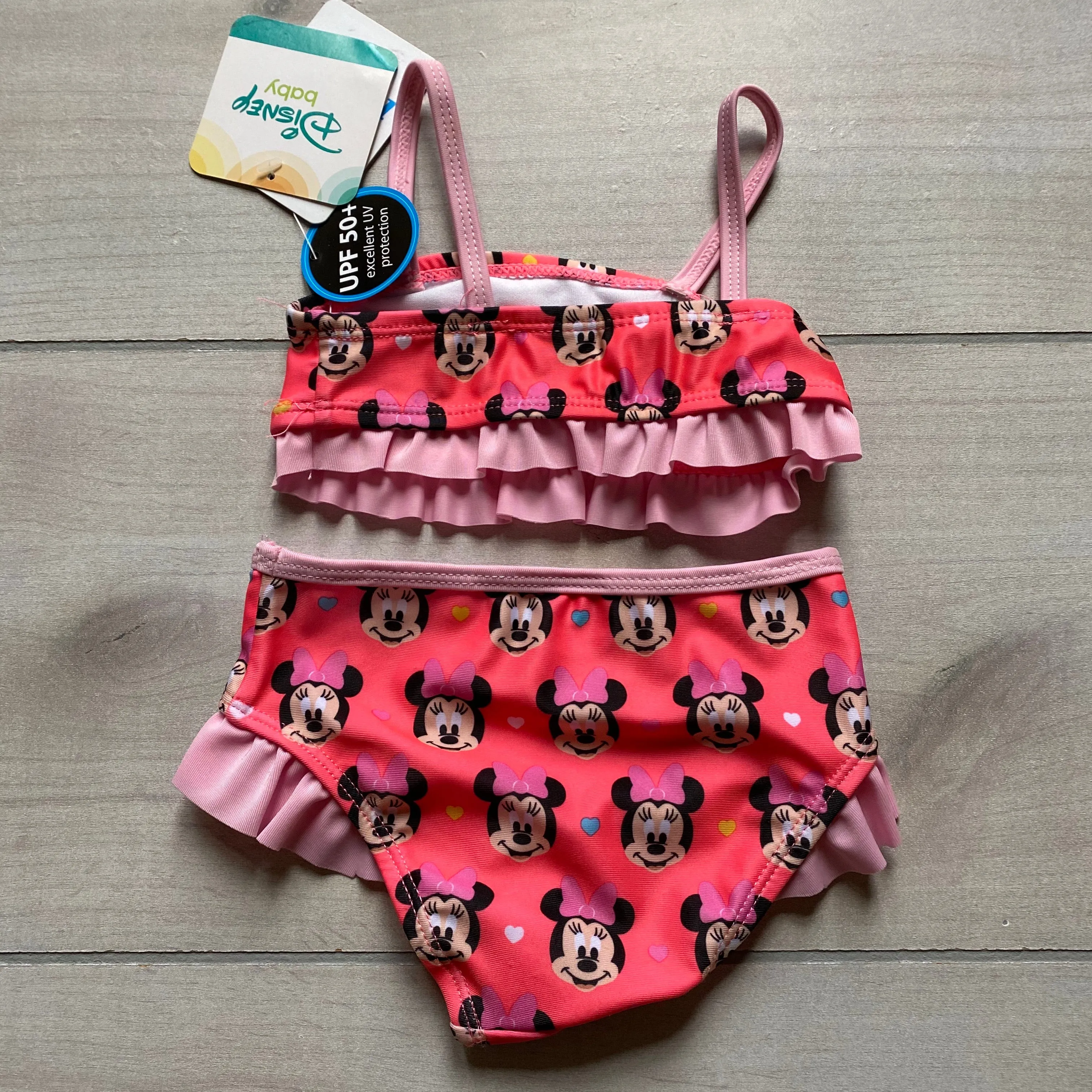 NEW Disney Minnie Mouse 2 Piece Swimsuit