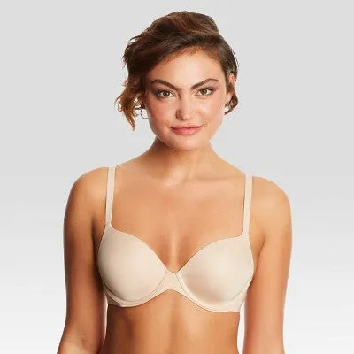 New - Maidenform Women's One Fabulous Fit 2.0 Tailored Demi Bra DM7543 - Beige 32DD