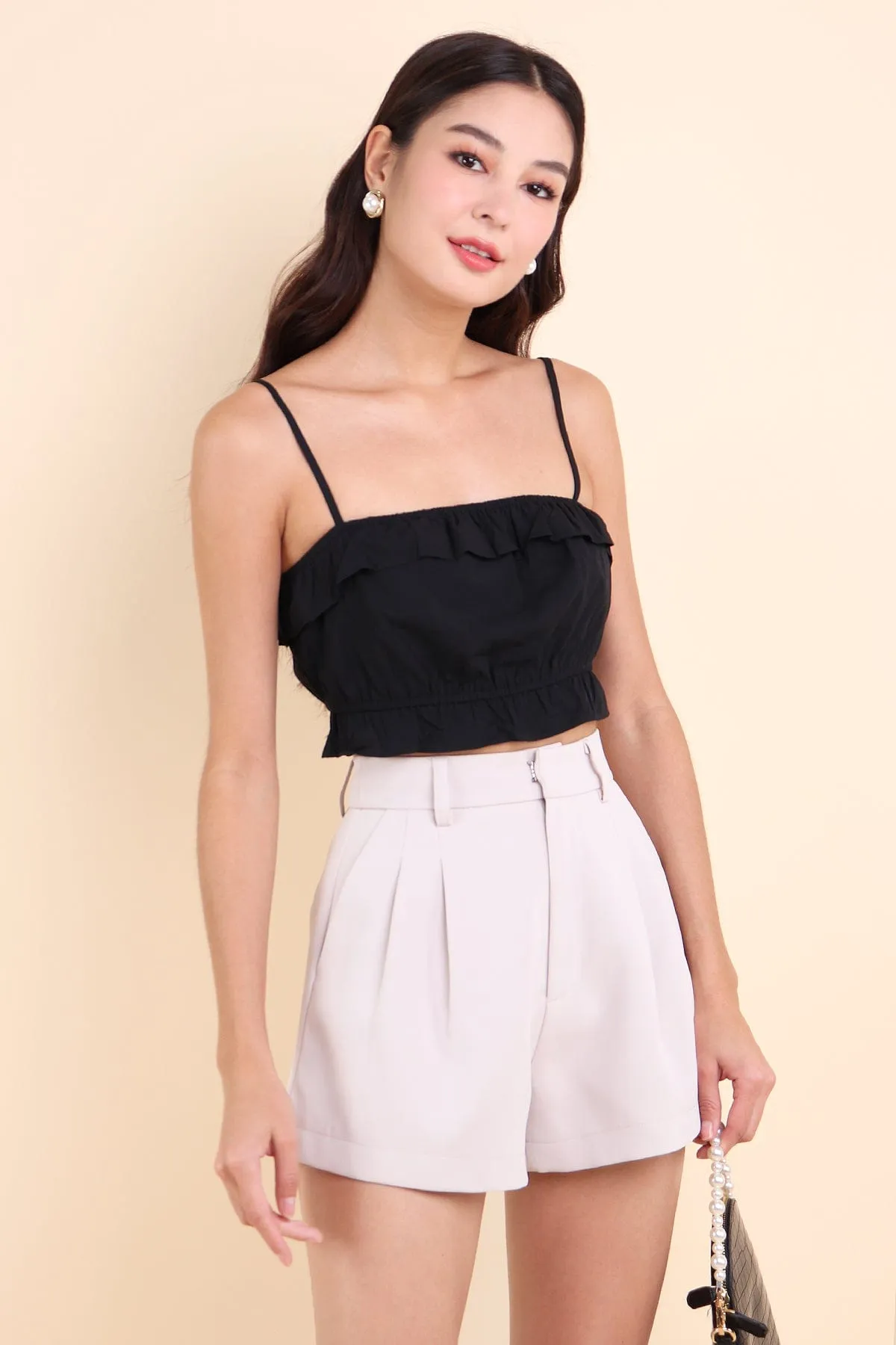 RESTOCKED** PAIGE A-LINE SHORTS IN OAT
