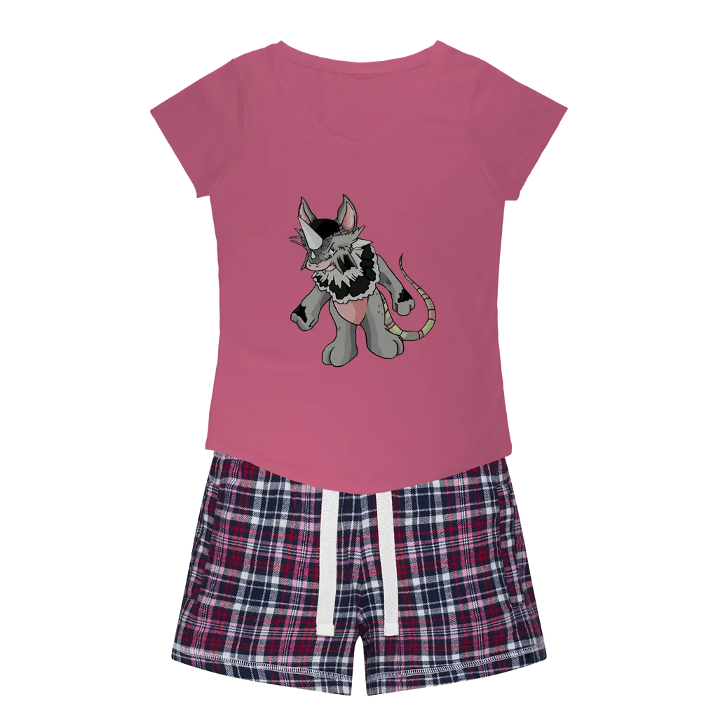 Snibble Women's Sleepy Tee and Flannel Short