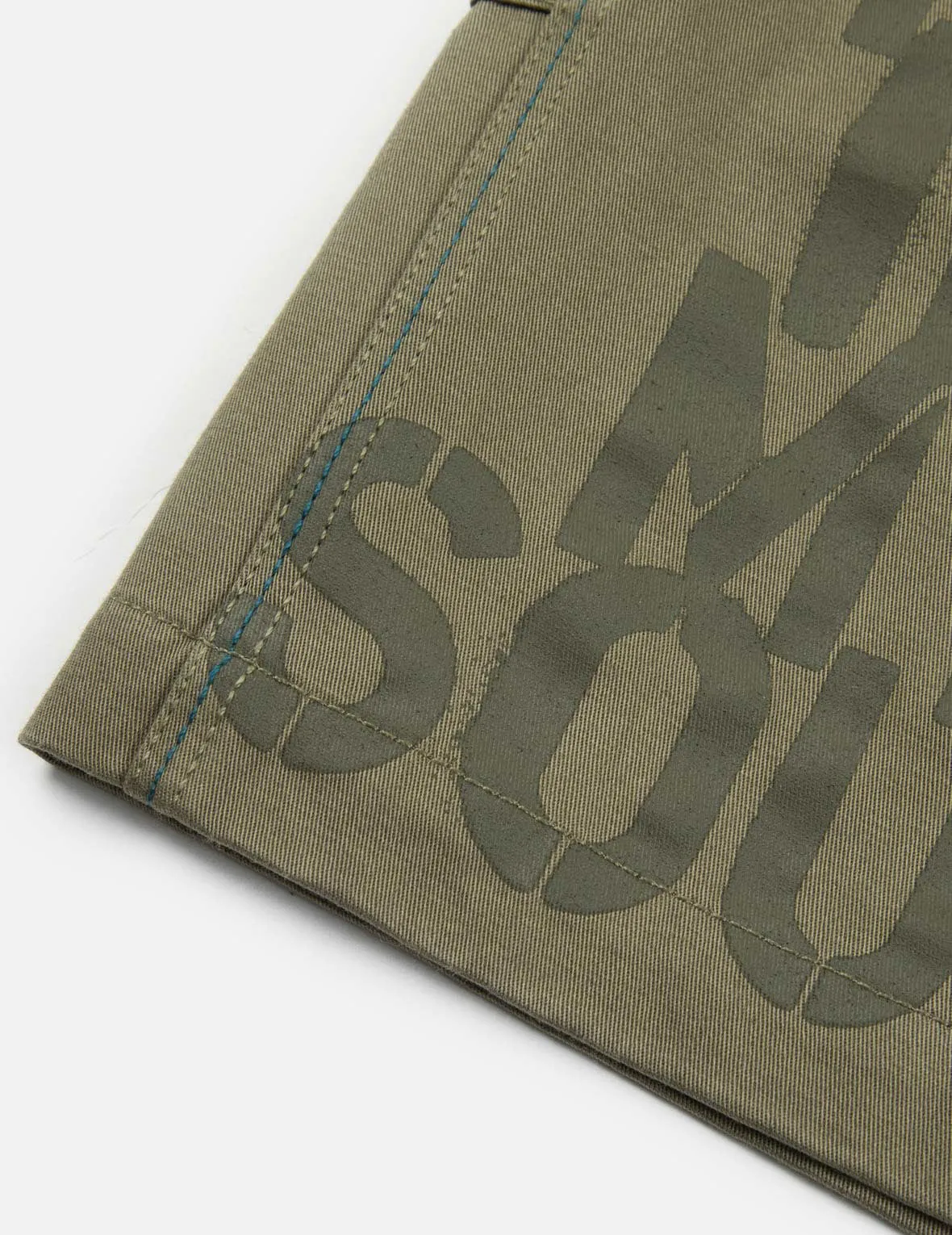 Stencil Slogan and Seagull Print Bermuda Pants
