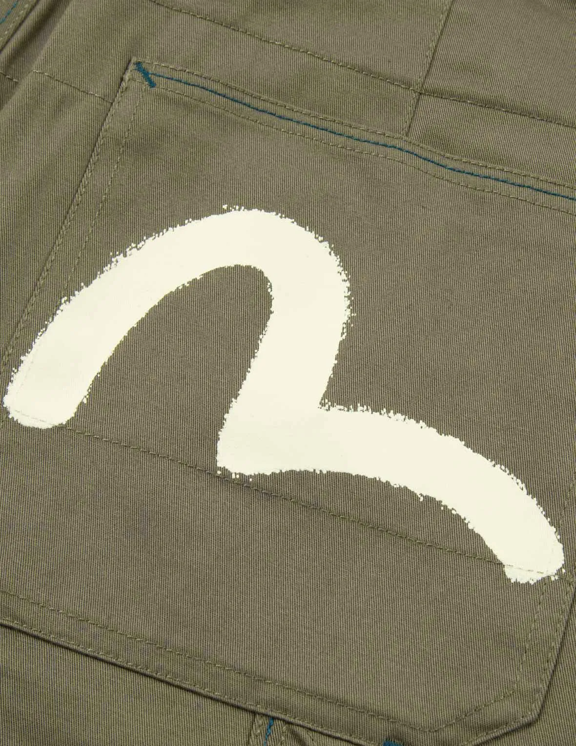 Stencil Slogan and Seagull Print Bermuda Pants