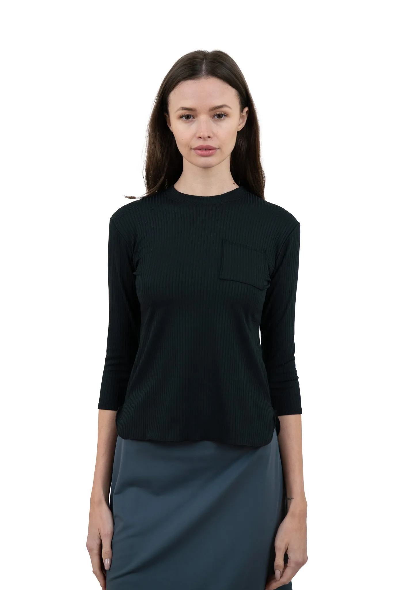 Teen Ribbed Swim Top With Pocket