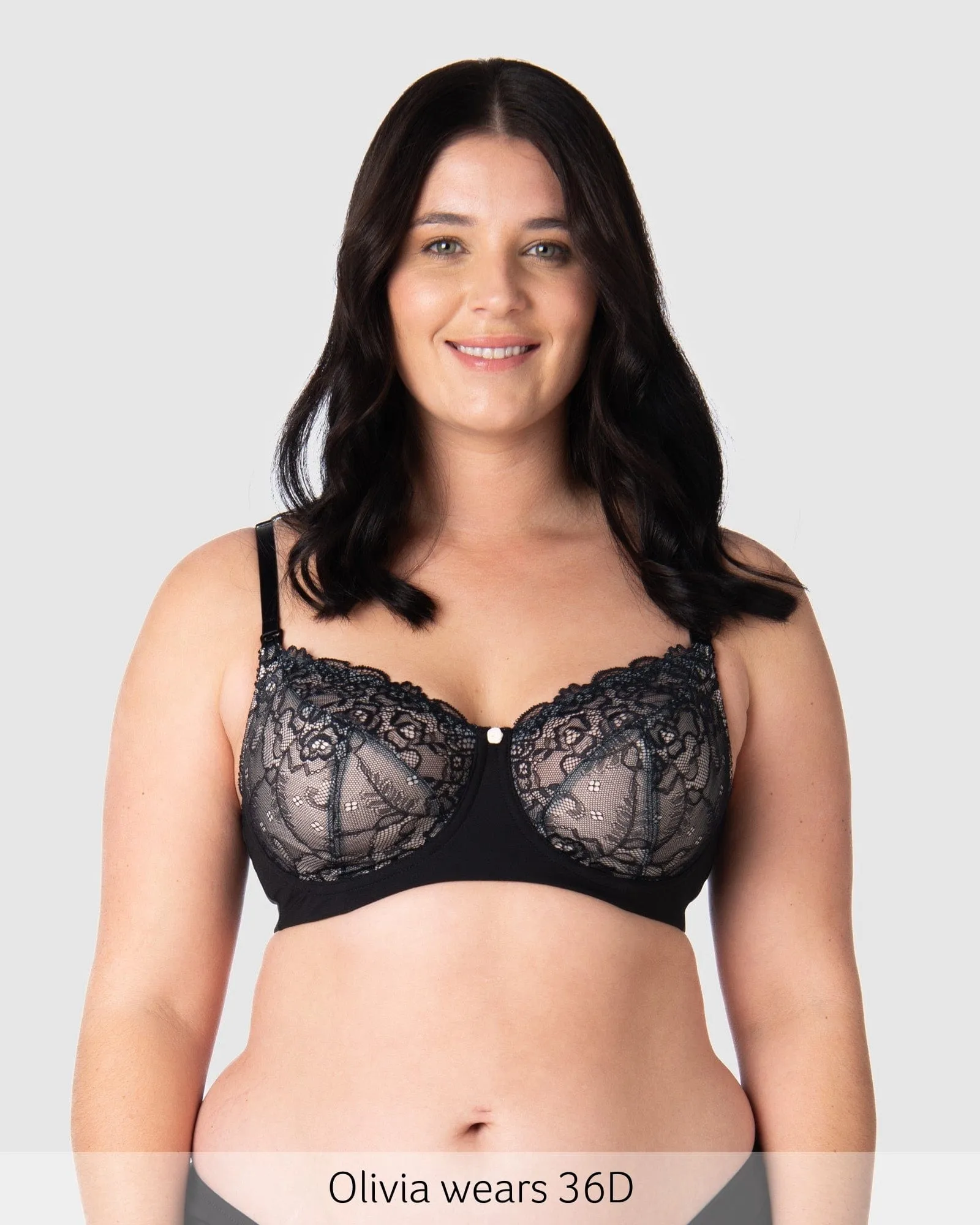 Temptation Lace Nursing Bra - Black