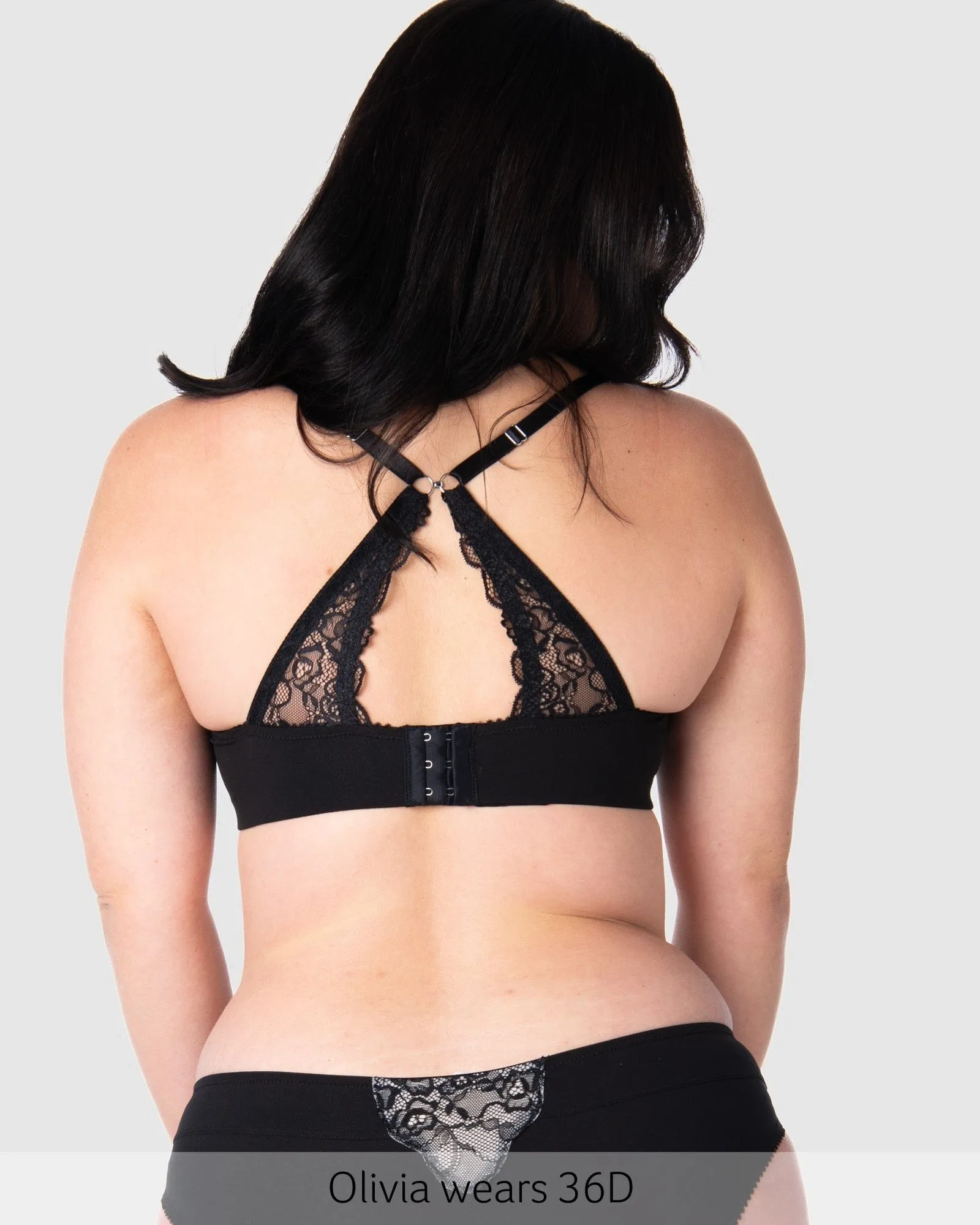 Temptation Lace Nursing Bra - Black
