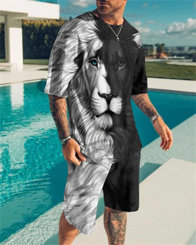 Tiger Printed Summer Sports Set