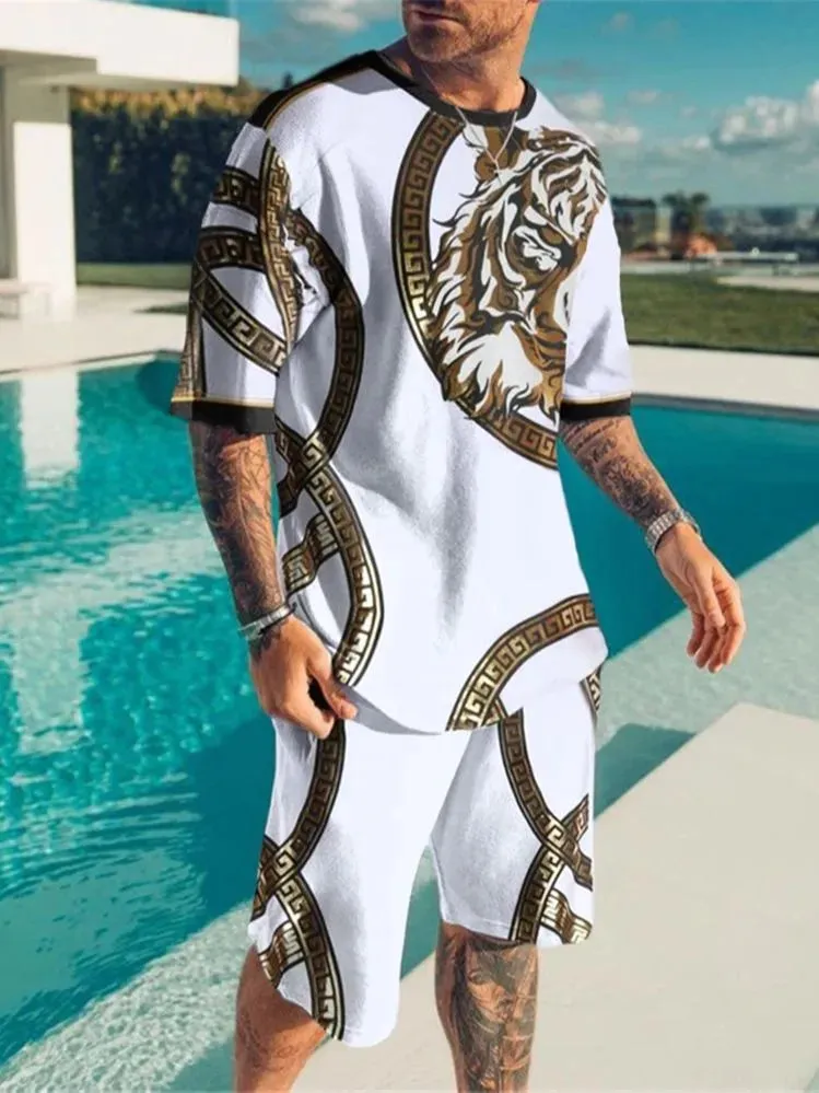 Tiger Printed Summer Sports Set