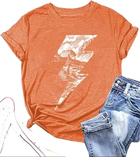 Western Cowgirl Shirt Women Trendy Vintage Rock and Roll T-Shirt Boho Desert Tee Tops